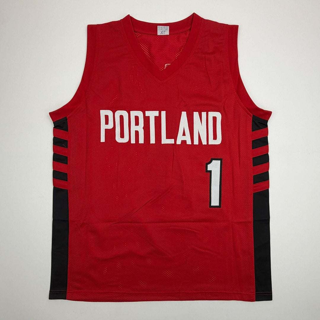Autographed/Signed Ja Morant Portland Red Basketball Jersey JSA COA