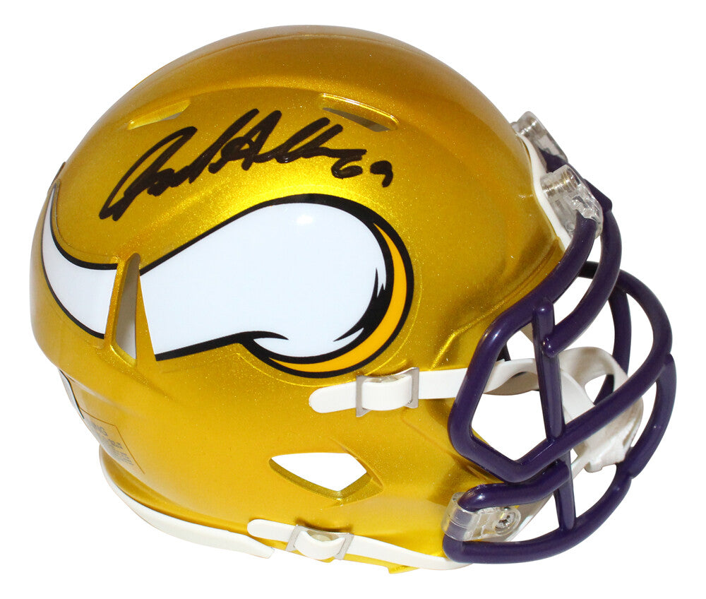 Jared Allen Autographed Minnesota Vikings Flash Mini Helmet BAS 40112