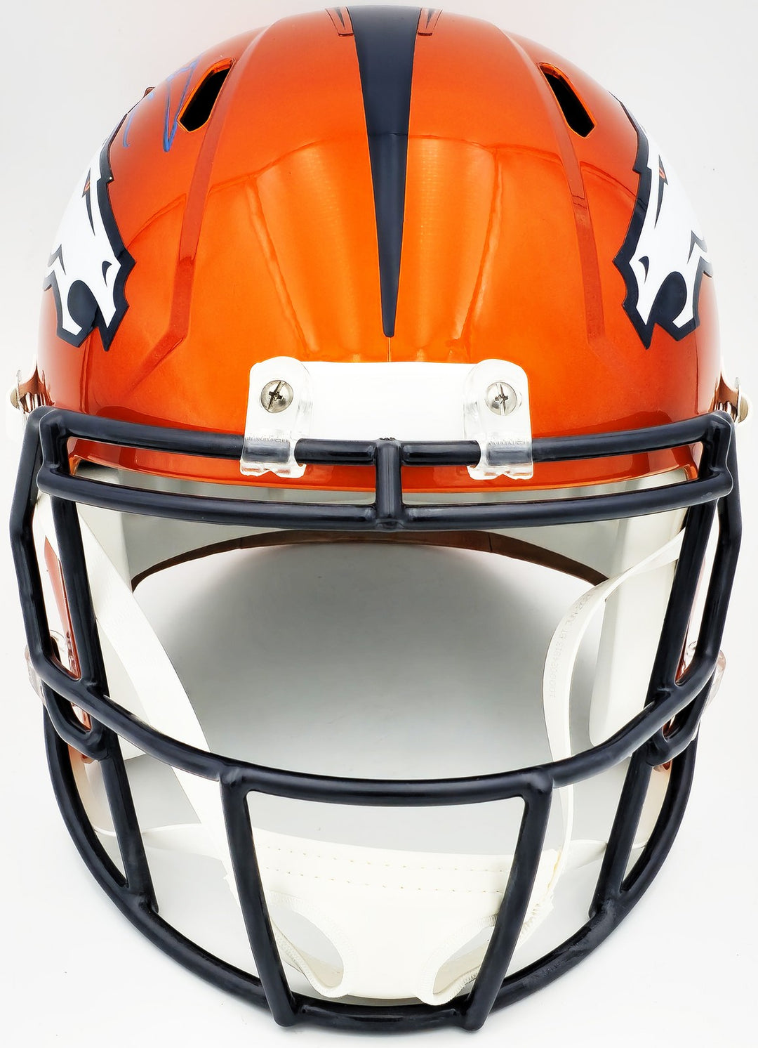 Russell Wilson Auto Broncos Flash Orange Full Size Rep Speed Helmet Fanatics