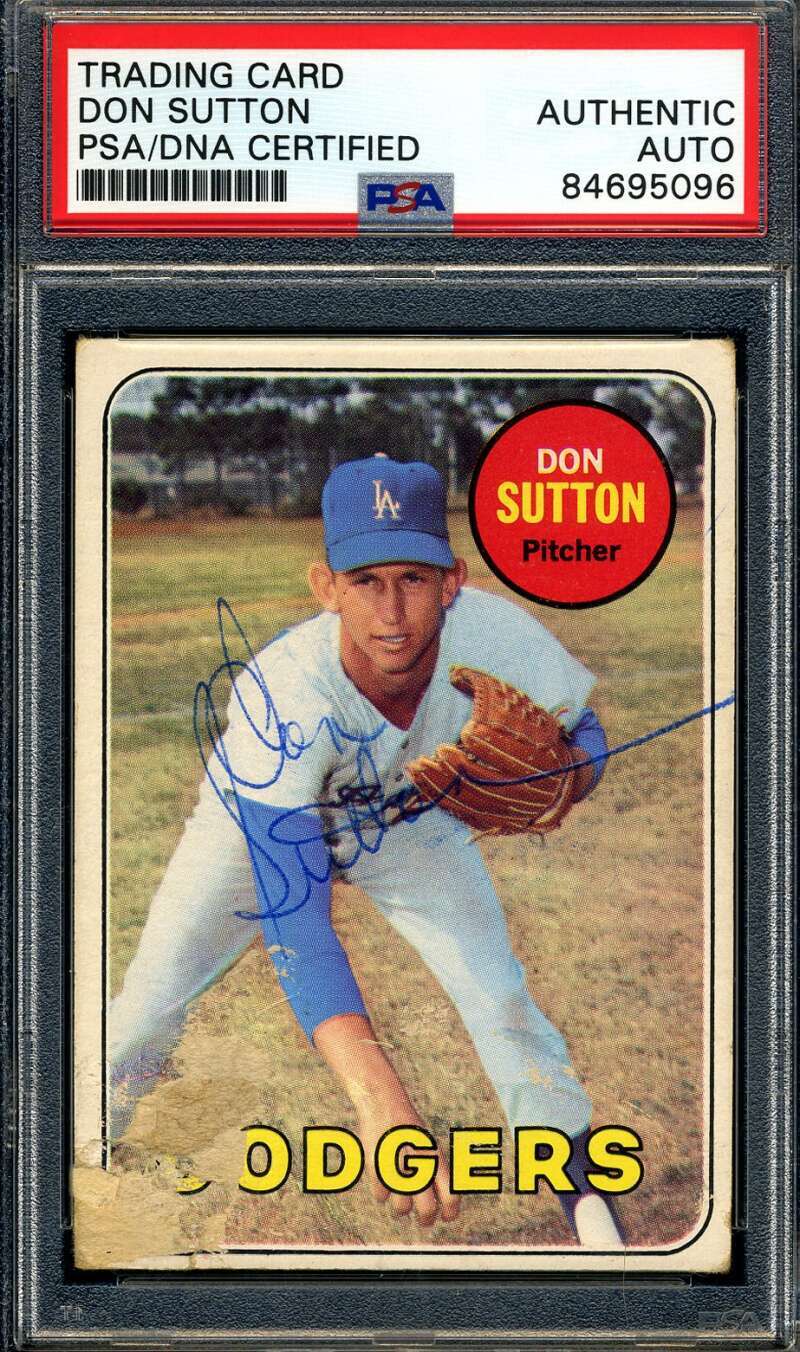 Don Sutton PSA DNA Signed 1969 Topps Autographed