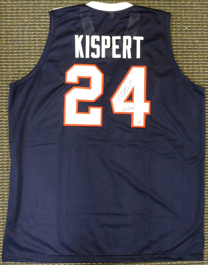 Gonzaga Bulldogs Corey Kispert Auto Signed Blue Jersey "Go Zags!" MCS Holo