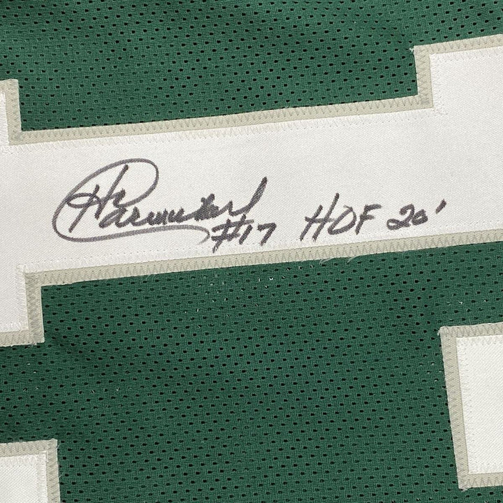 Signed Harold Carmichael HOF 20 Philadelphia Green Jersey JSA COA