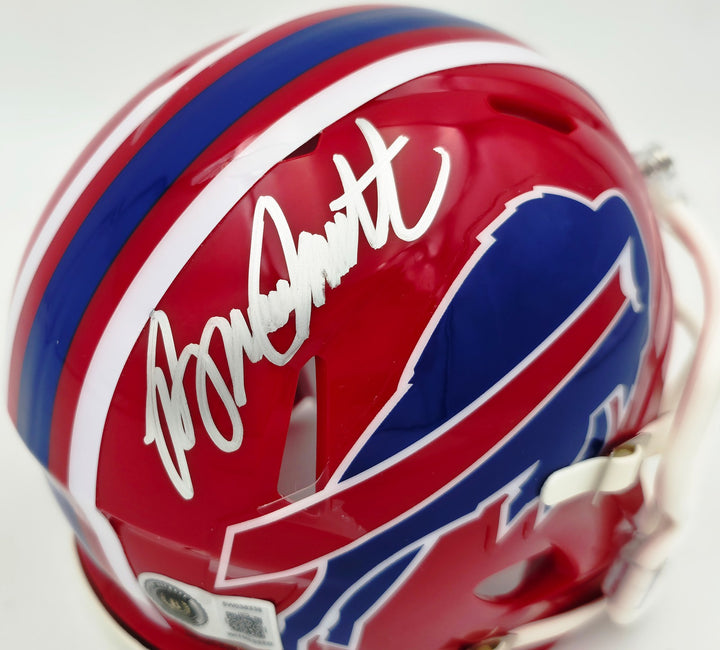 Bruce Smith Signed Buffalo Bills Red 1987-2001 Throwback Speed Mini Helmet