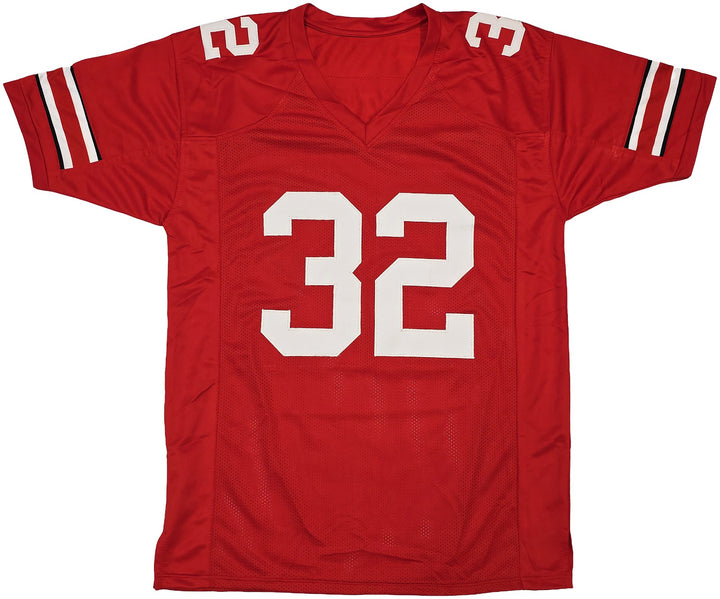 Ohio State Buckeyes TreVeyon Henderson Signed Red Jersey Beckett Witness