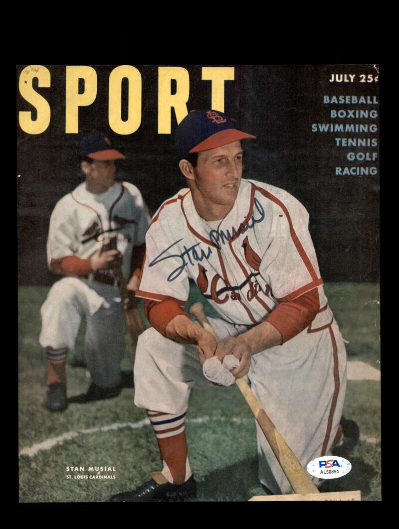 Stan Musial PSA DNA Signed  Vintage 8x10 Photo Cover Autographed Cardinals