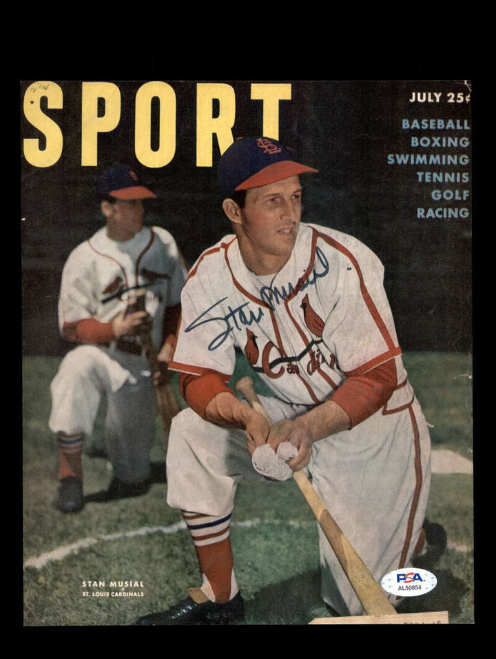 Stan Musial PSA DNA Signed  Vintage 8x10 Photo Cover Autographed Cardinals