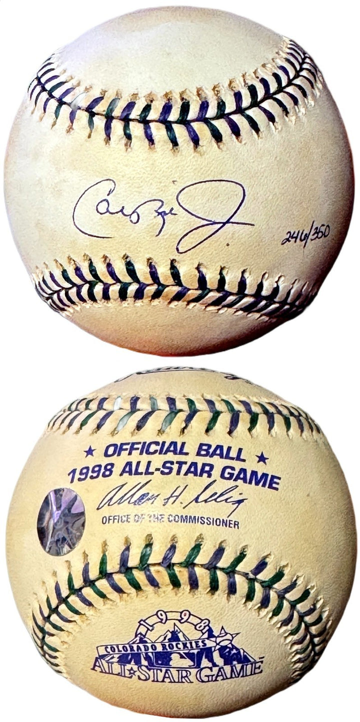 Cal Ripken Jr signed Official Rawlings 1998 All Star Game Logo Baseball- COA