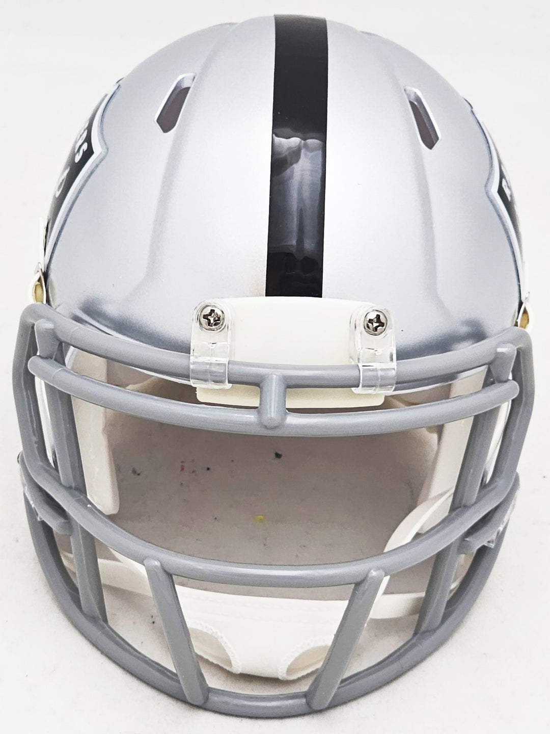 Tyree Wilson Signed Las Vegas Raiders Silver Speed Mini Helmet Beckett Witness