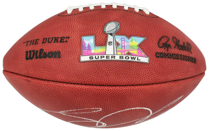 Sam Darnold Signed Seahawks Super Bowl LX Leather Football BAS Witness