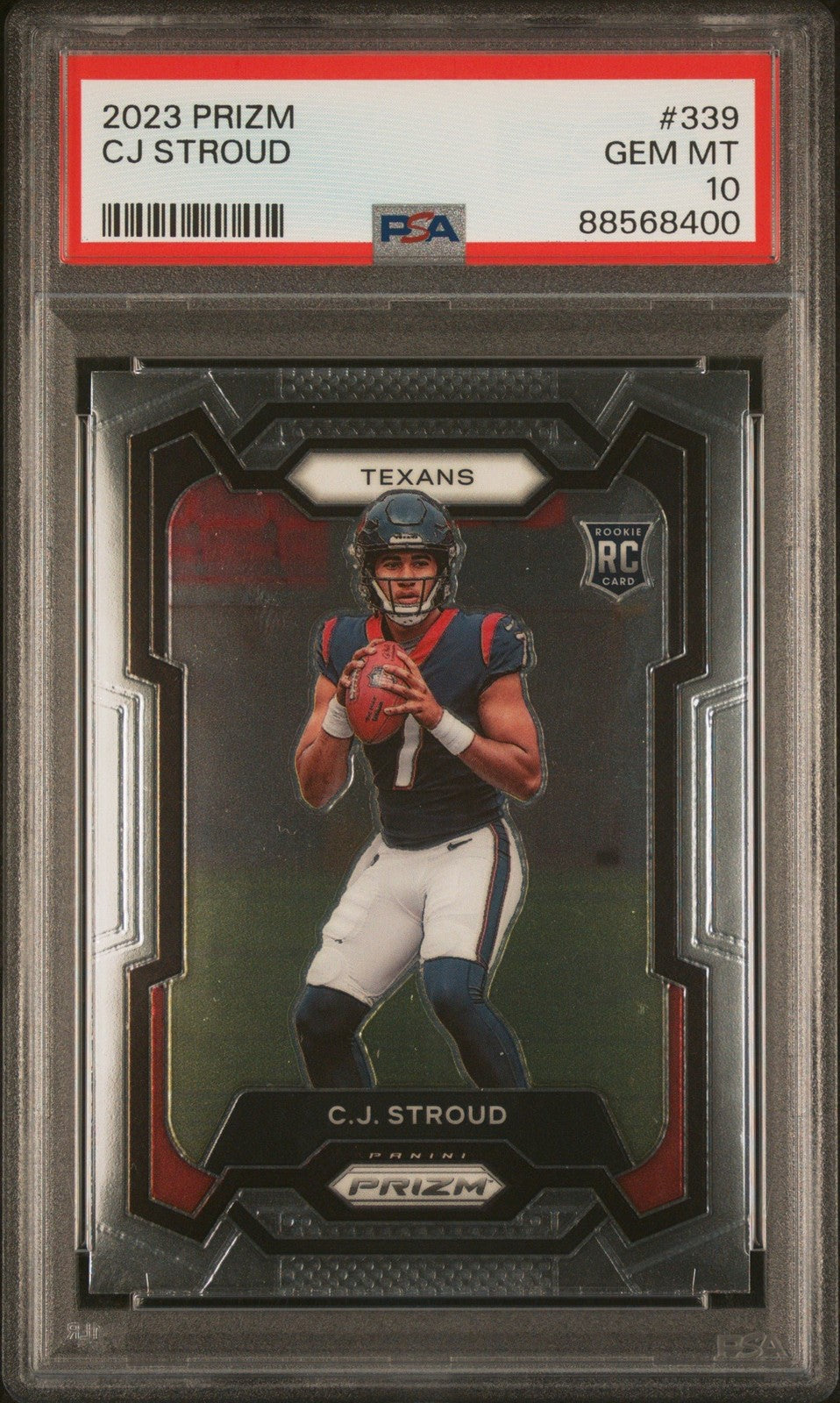 Graded 2023 Panini Prizm C.J. Stroud #339 Rookie RC Card PSA 10 Gem