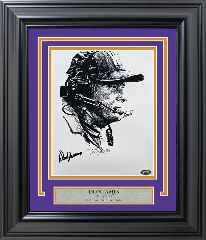 Don James Signed Framed 8x10 Photo Washington Huskies MCS Holo