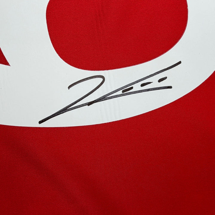 Autographed/Signed Robert Lewandowski Bayern Munich Red Jersey Beckett BAS COA