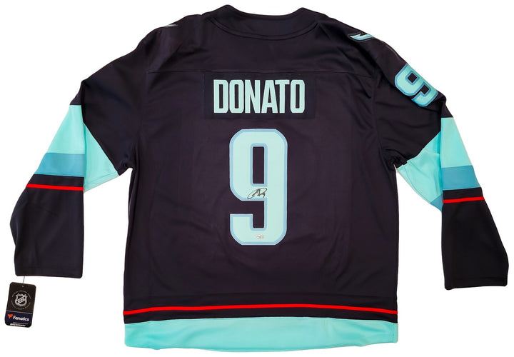 Kraken Ryan Donato Auto Blue Fanatics Jersey XL Inaugural Season Patch Fanatics
