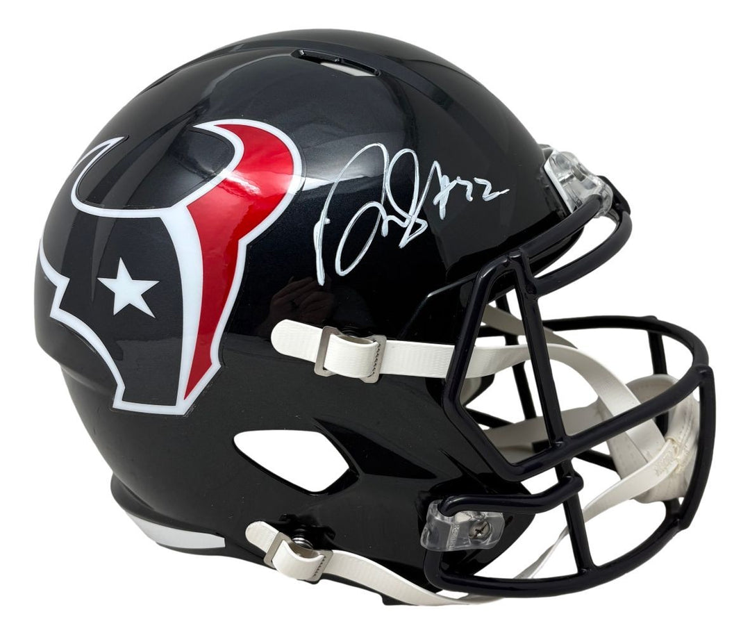 David Montgomery Signed Houston Texans Full Size Replica Speed Helmet BAS