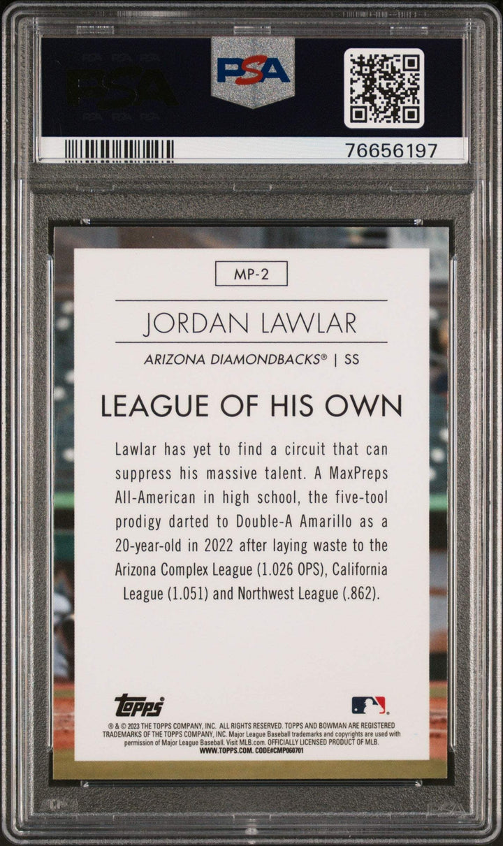 Graded 2023 Bowman Jordan Lawler #MP2 Modern Prospects RC Baseball Card PSA 10