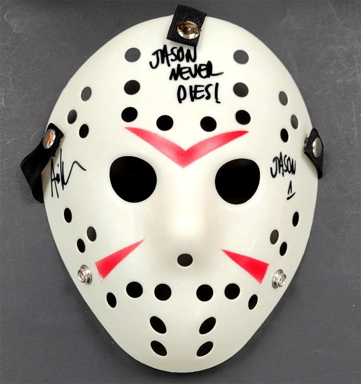 Ari Lehman signed "Jason Never Dies" Friday the 13th Mask autograph Beckett BAS