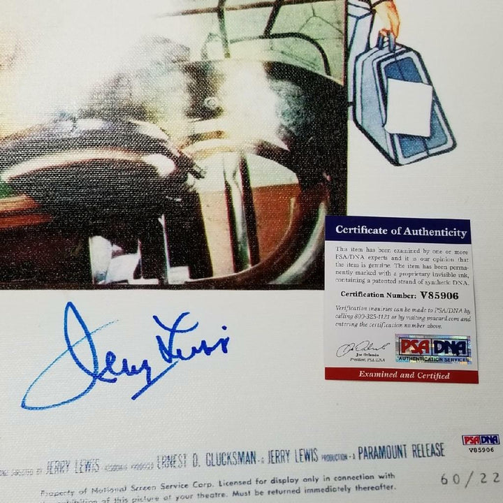 Jerry Lewis signed 16x20 Canvas Photo The Bellboy Autograph~ PSA/DNA COA