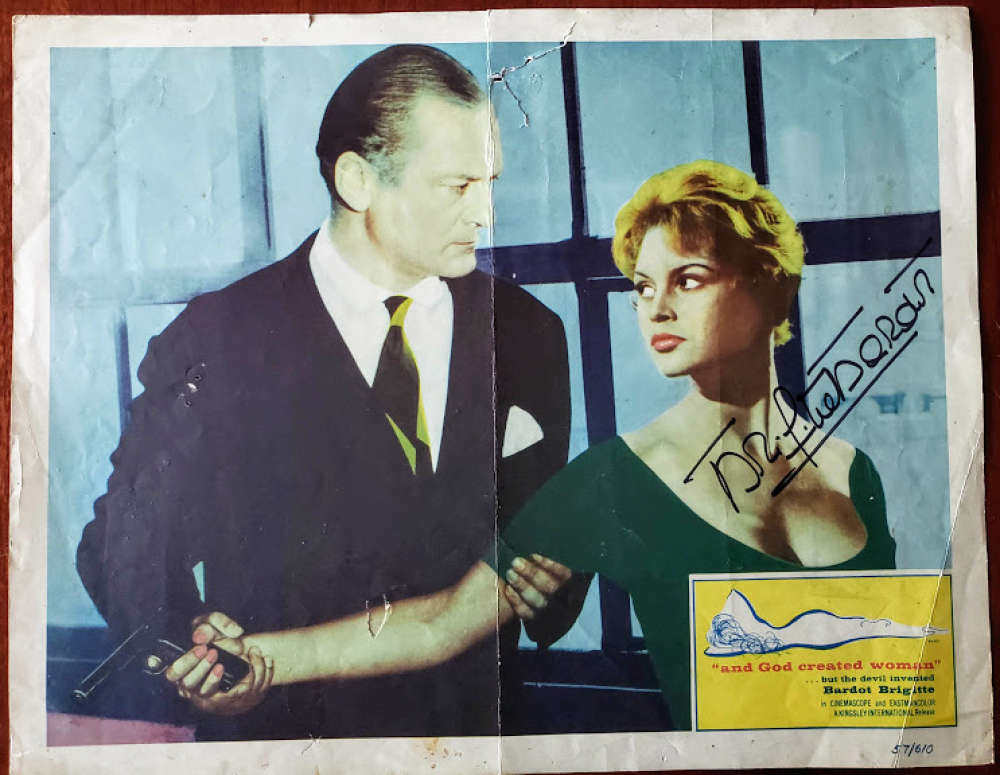 Brigitte Bardot Jsa Signed 11x14 God Created Woman Lobby Card Photo Autograph