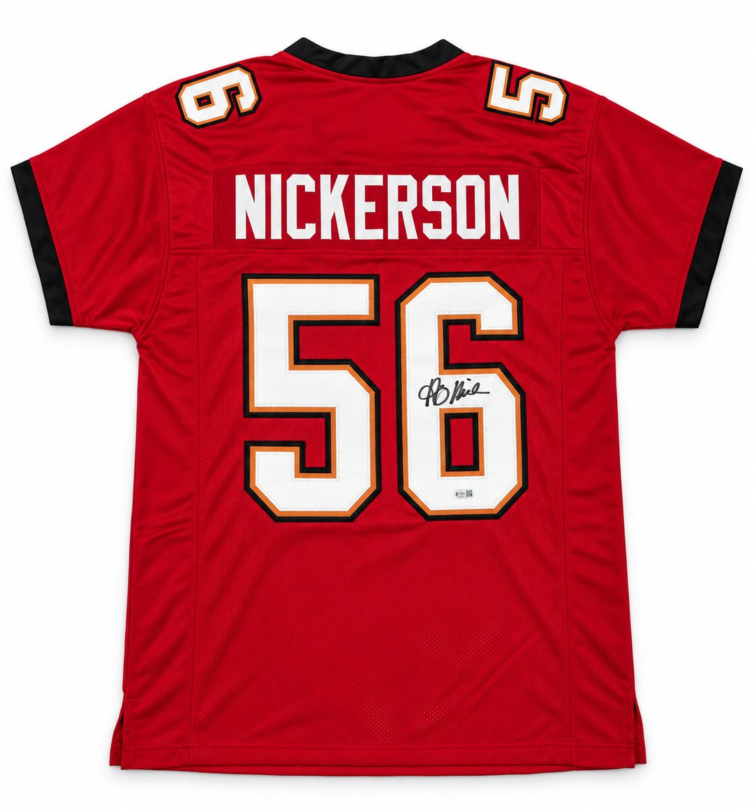 Hardy Nickerson Signed Buccaneers Red Custom Jersey JSA Witness