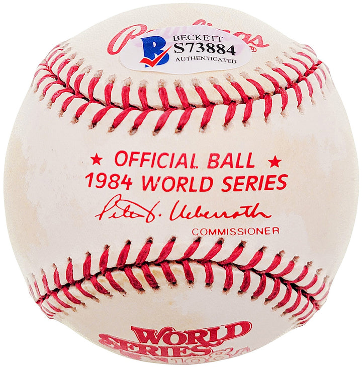 Dick Williams Signed Official 1984 WS Logo Baseball San Diego Padres Beckett