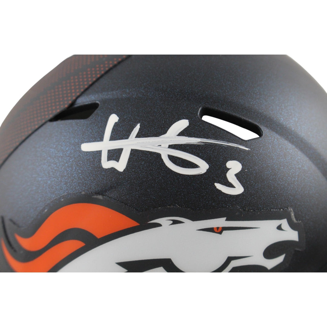 Wil Lutz Autographed/Signed Denver Broncos Mini Helmet Beckett Witness 54657