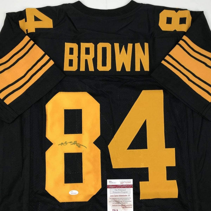 Signed Antonio Brown Pittsburgh Steelers CR Black Jersey JSA COA