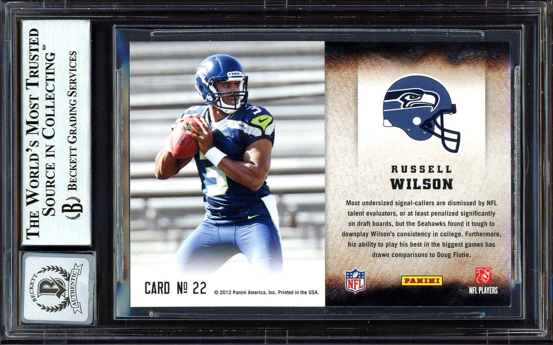 Russell Wilson Signed 2012 Score Hot Rookies RC 22 Seahawks Auto 10 Beckett