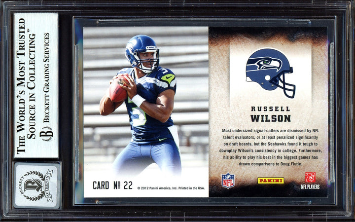 Russell Wilson Signed 2012 Score Hot Rookies RC 22 Seahawks Auto 10 Beckett