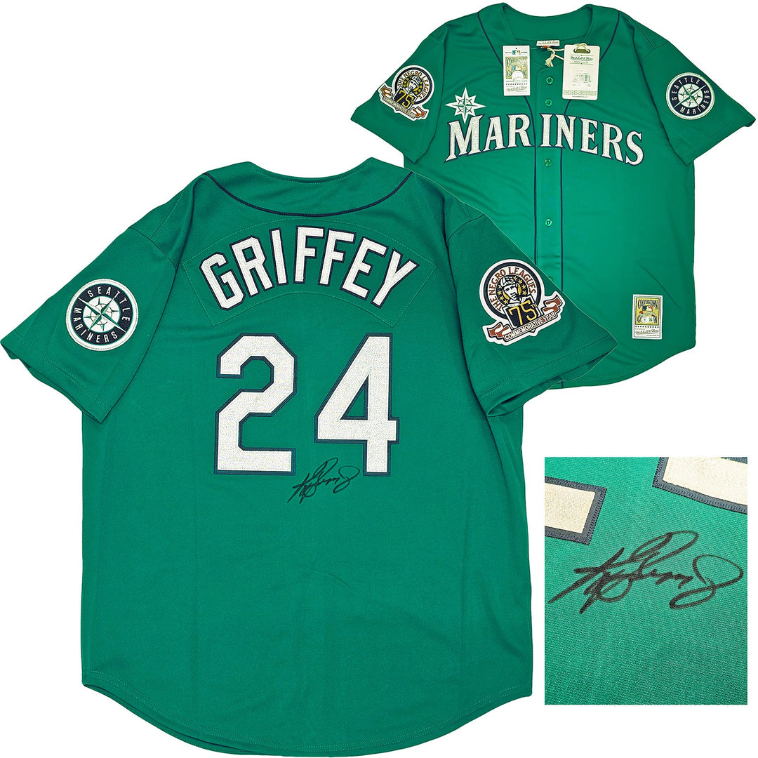 Seattle Mariners Ken Griffey Jr. Signed Teal Mitchell & Ness 1995 Cooperstown