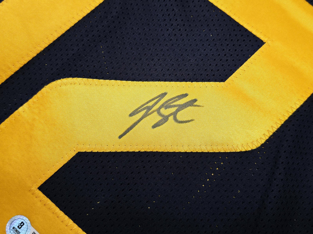 West Virginia Mountaineer Geno Smith Signed Blue Jersey Beckett Witness
