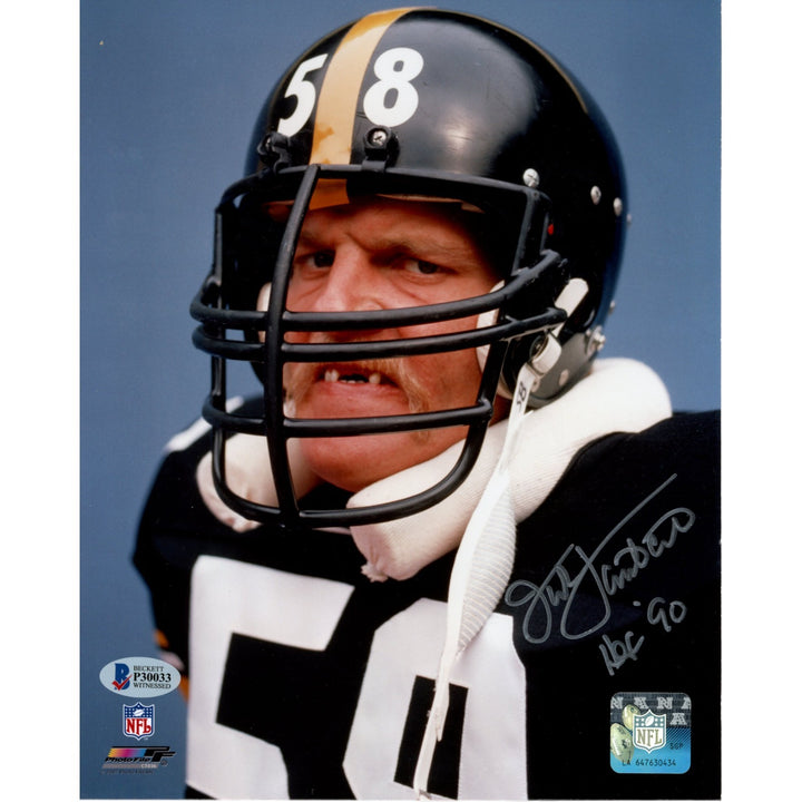 Jack Lambert Autographed Pittsburgh Steelers 8x10 Photo Beckett 53539