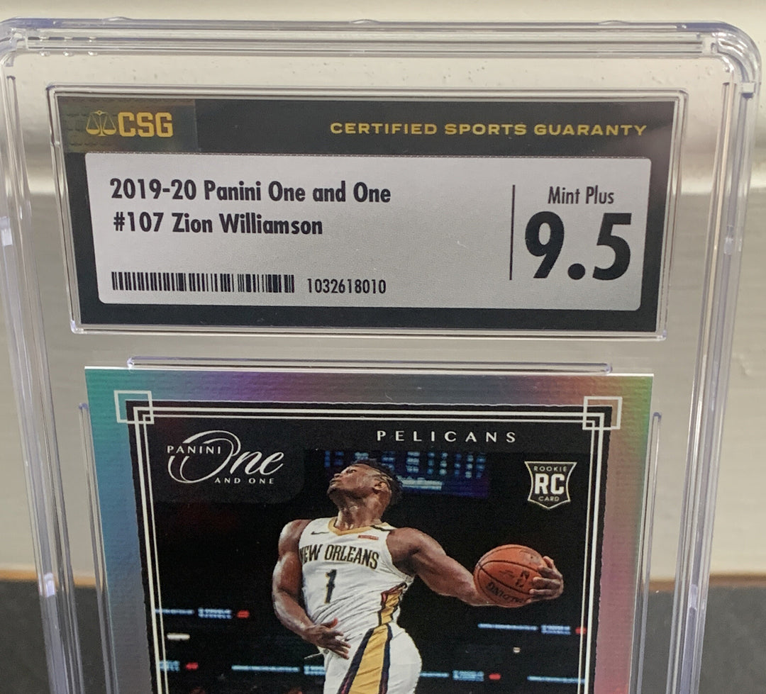 2019 Panini One and One #107 Zion Williamson Rookie /99 SSP Rc Csg 9.5 Gem Mint