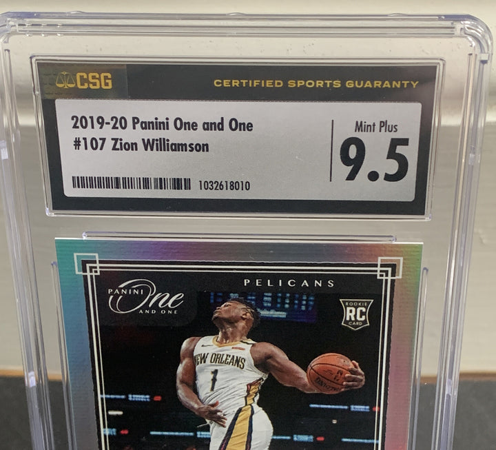 2019 Panini One and One #107 Zion Williamson Rookie /99 SSP Rc Csg 9.5 Gem Mint