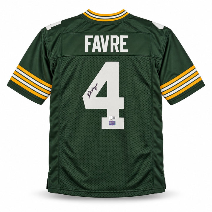Brett Favre Signed Packers Green Jersey Auto Bleeding Beckett Witness