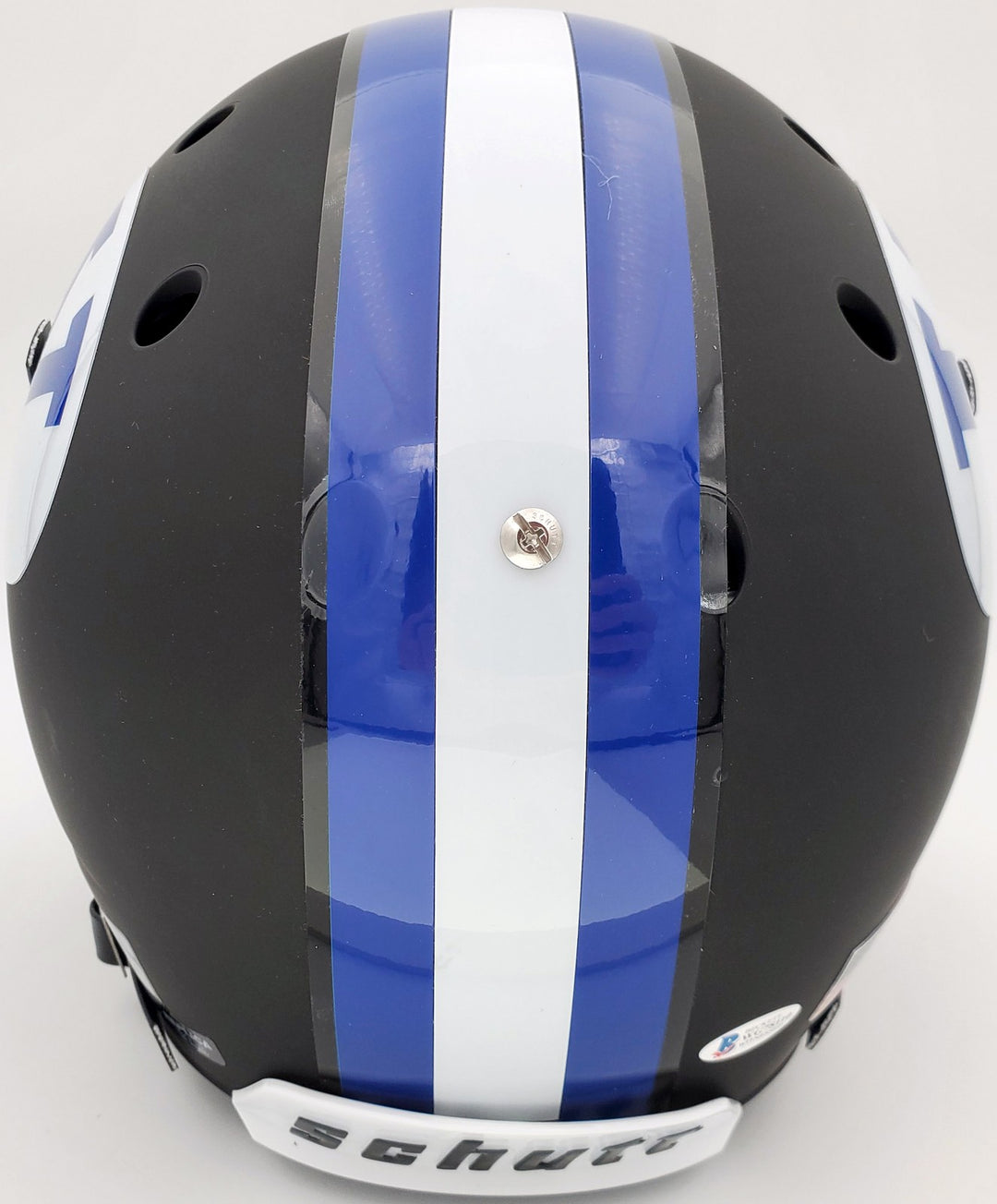 Zach Wilson Signed BYU Cougars Matte Black Schutt Full Size Replica Helmet