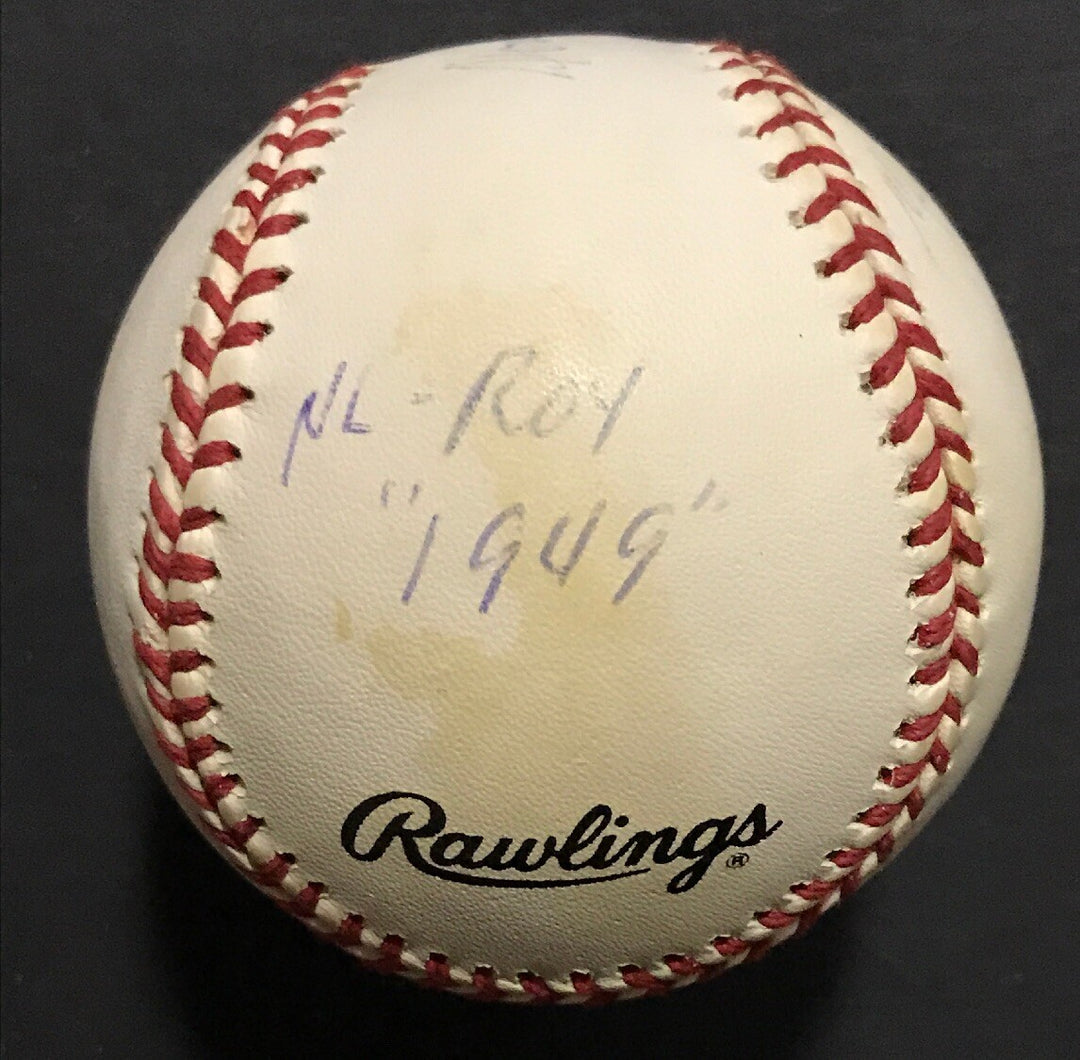 Don Newcombe Signed Official NL Stat Baseball Auto Dodgers MVP ROY #36 PSA COA