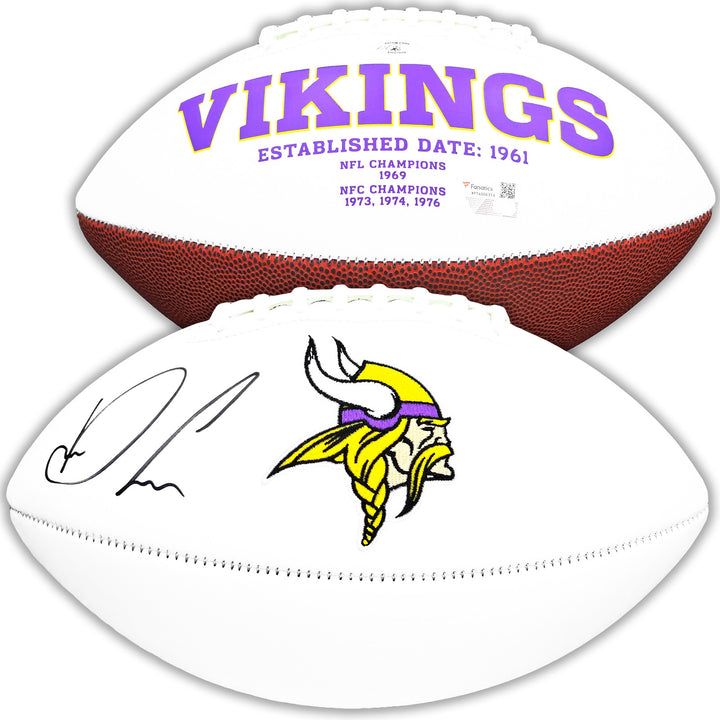 Dalvin Cook Auto Signed Minnesota Vikings White Logo Football Fanatics Holo