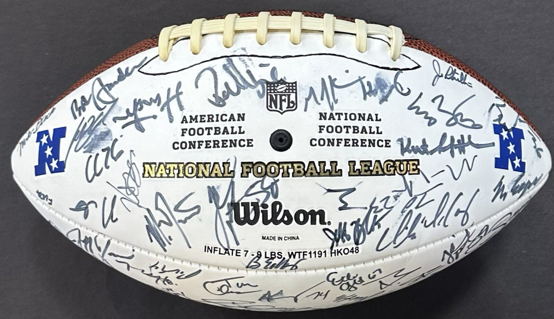 2008 Pro Bowl Team Signed NFL Football Adrian Peterson Tony Romo 40 + Auto Coa