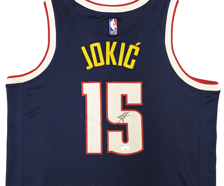 Nuggets Nikola Jokic Signed Blue Nike Swingman Icon Edition Jersey Size 48 JSA