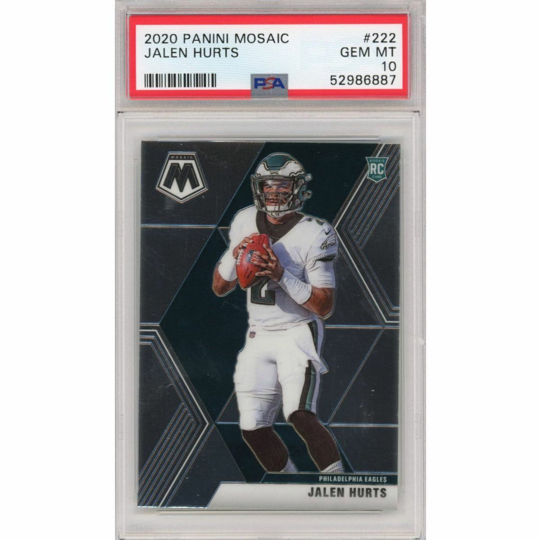 Graded 2020 Panini Mosaic JALEN HURTS #222 Rookie RC Card PSA 10 Gem Mint