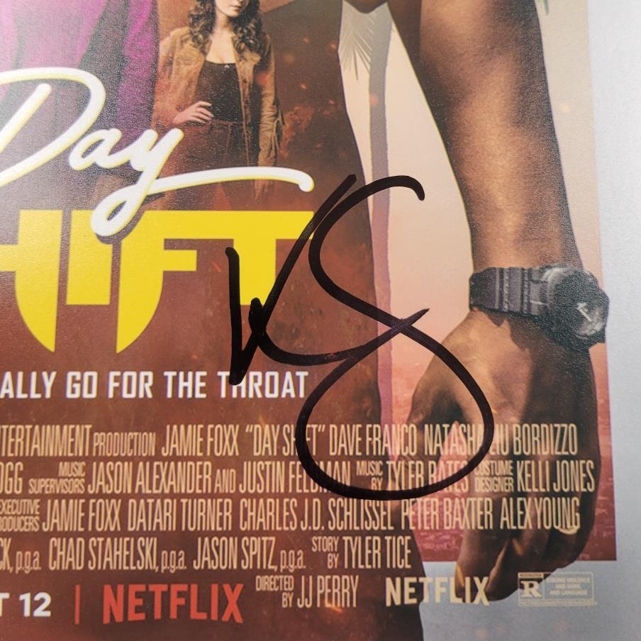 Day Shift Cast 3x signed 11x14 Photo Jamie Foxx Snoop Good ~ Beckett BAS LOA