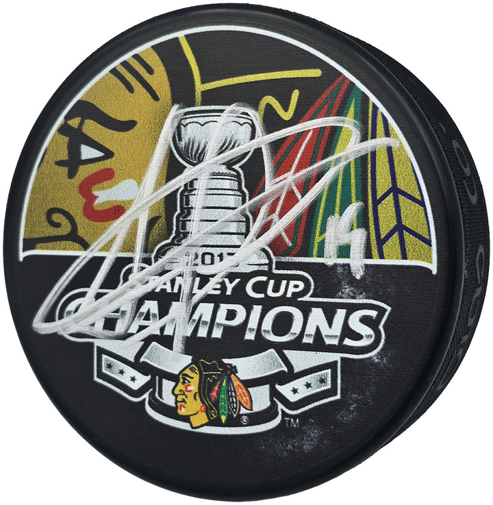 Jonathan Toews Signed 2013 Stanley Cup Champions Chicago Blackhawks Logo Puck