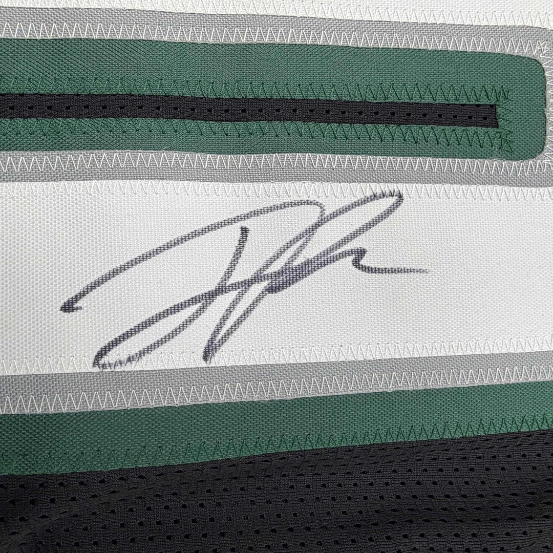 Framed Autographed/Signed Jaelan Phillips 35x39 Philly Black Jersey PSA/DNA COA
