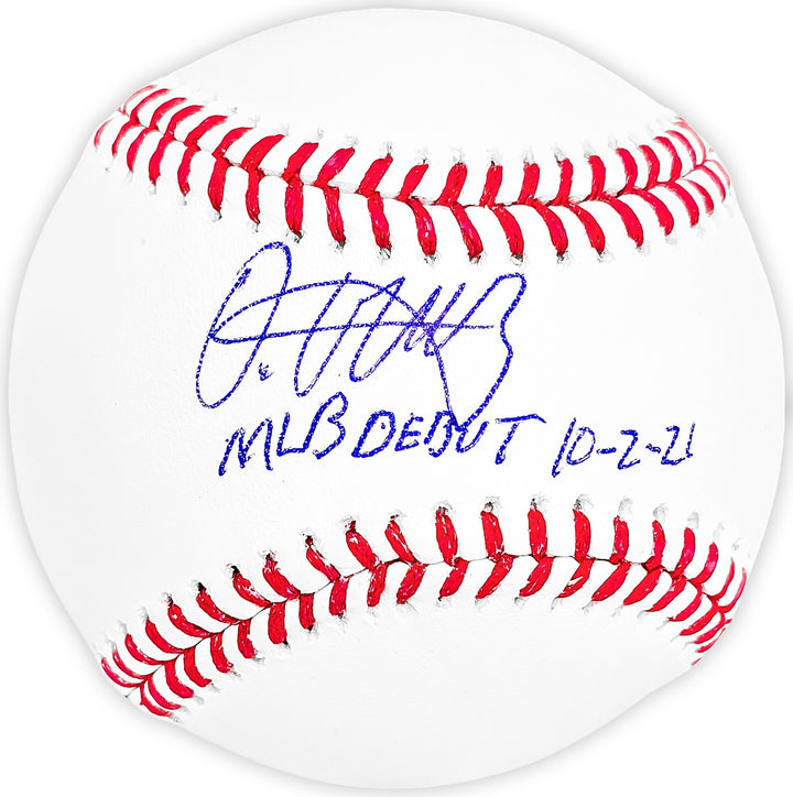 Oneil Cruz Signed MLB Baseball Pittsburgh Pirates "MLB Debut 10-2-21" Beckett