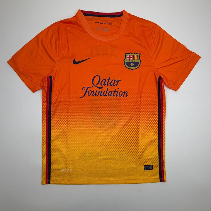 Autographed/Signed Xavi Hernandez Barcelona Orange Jersey Beckett BAS COA