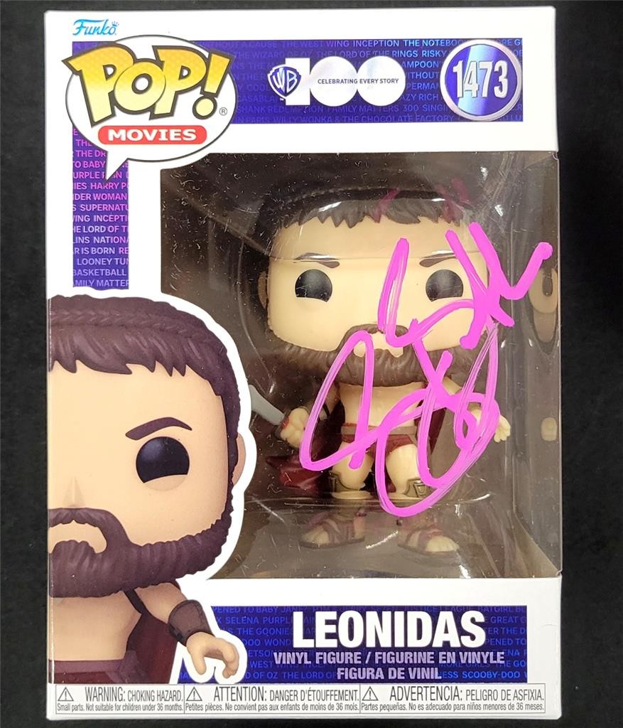 Gerard Butler signed Leonidas 300 Funko Pop! 1473 autograph (C) ~ Beckett BAS