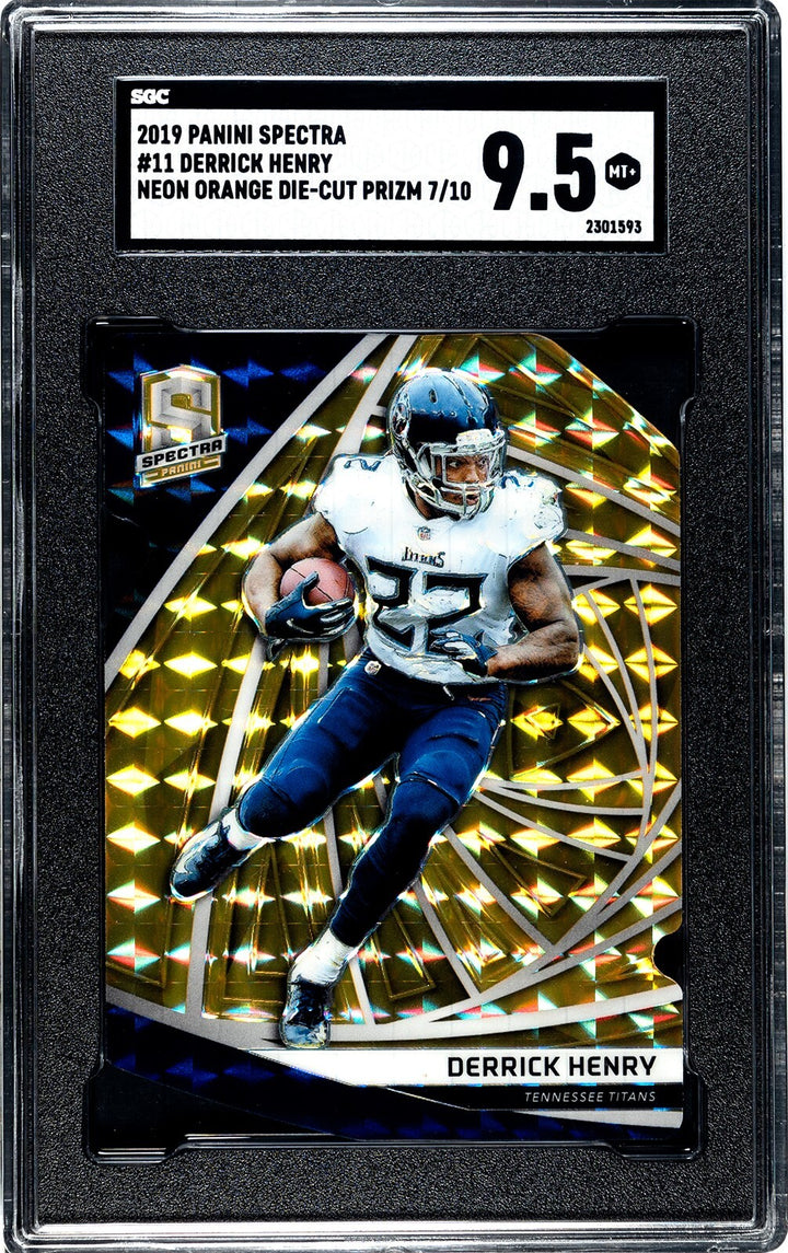 Derrick Henry 2019 Panini Spectra Prizm Die-Cut Card #11- /10- SGC Graded 9.5