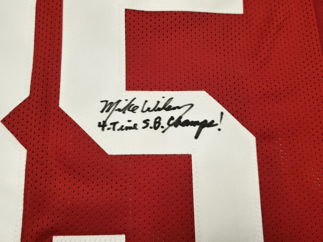 San Francisco 49ers Mike Wilson Signed Red Jersey "4X SB Champs!" Beckett