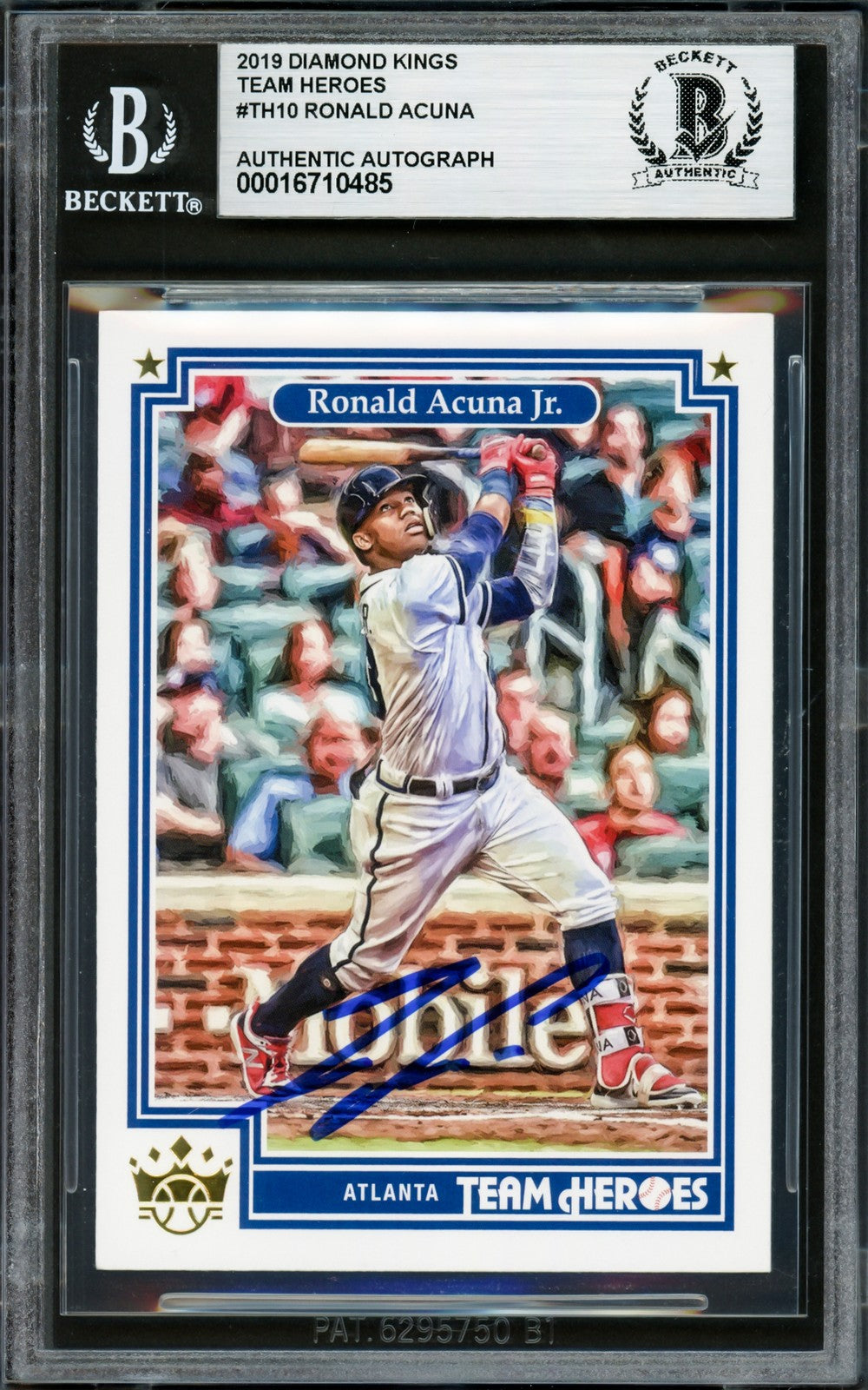 Ronald Acuna Jr. Auto 2019 Panini Diamond Kings Heroes Card TH10 Braves Beckett