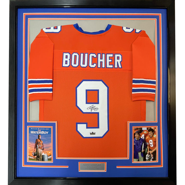 Framed Facsimile Autographed Adam Sandler Bobby Boucher 35x39 Reprint Jersey